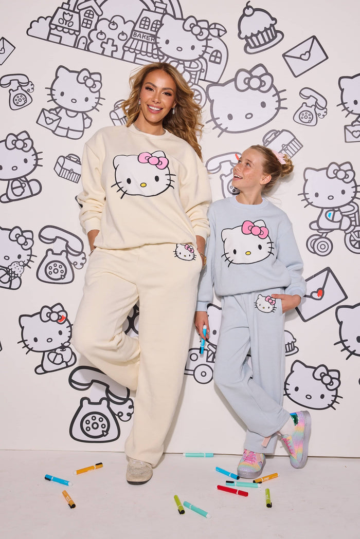 Lola + The Boys Sets Cream Super Soft Knit Hello Kitty Set – Teen/Women