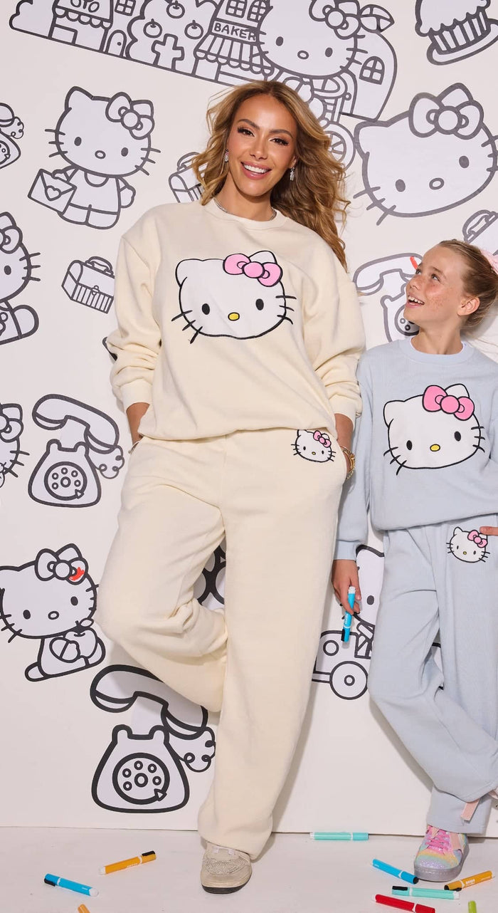 Lola + The Boys Sets Cream Super Soft Knit Hello Kitty Set – Teen/Women