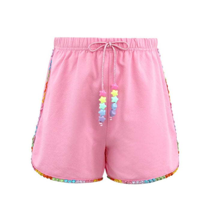 Lola + The Boys Sets Crystal Cherry Ruffle Short Set