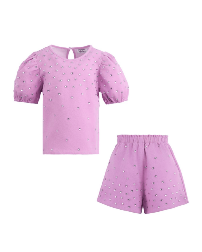 Lola and The Boys Sets Dazzle Denim Short Set
