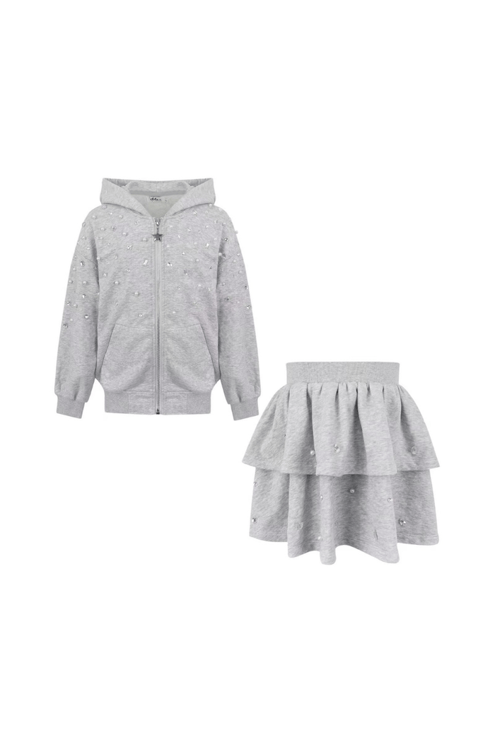 Lola and The Boys Sets Diamonds and Pearls Cozy Skirt Set