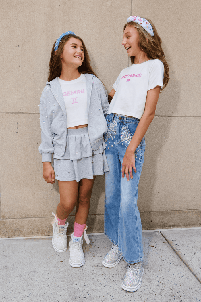 Lola and The Boys Sets Diamonds and Pearls Cozy Skirt Set