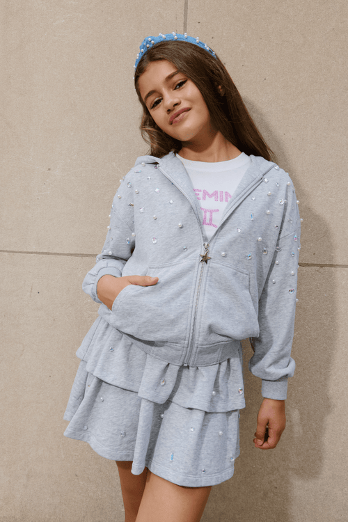 Lola and The Boys Sets Diamonds and Pearls Cozy Skirt Set