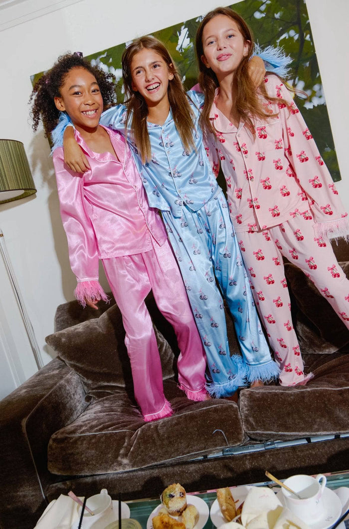 Lola + The Boys Sets Disco Cherry Silk Set