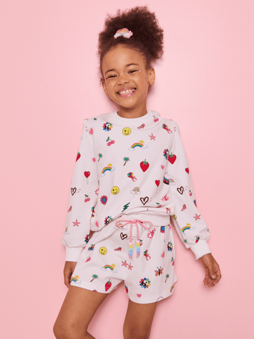 Lola + The Boys Sets 2 Emoji Vibes Short Set