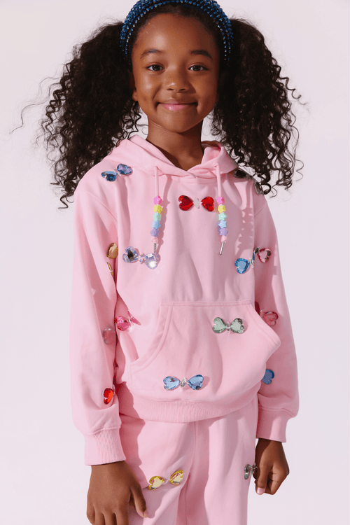 Lola + The Boys Sets 2 Gem Bows Jogger Set