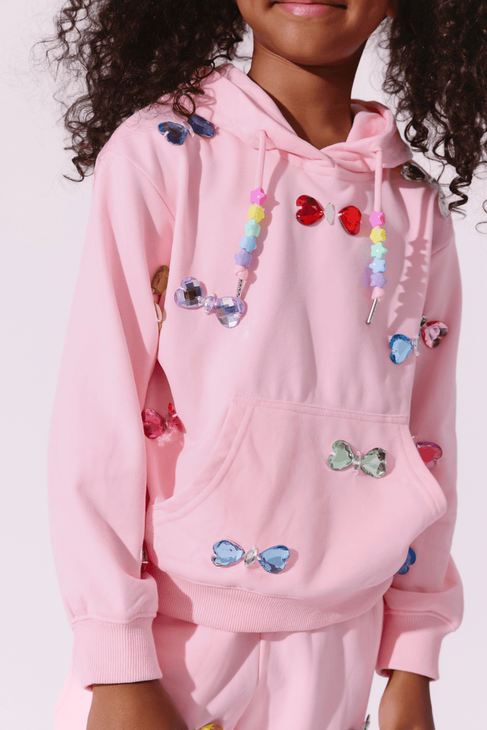 Lola + The Boys Sets Gem Bows Jogger Set
