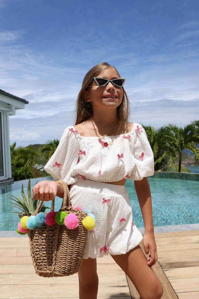 Lola + The Boys Sets Hailey Red Bow Bubble Set