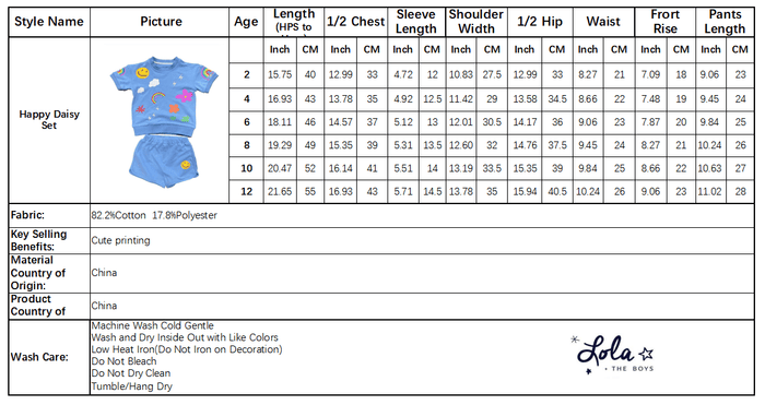 exclude-sale Sets Happy Daisy Set
