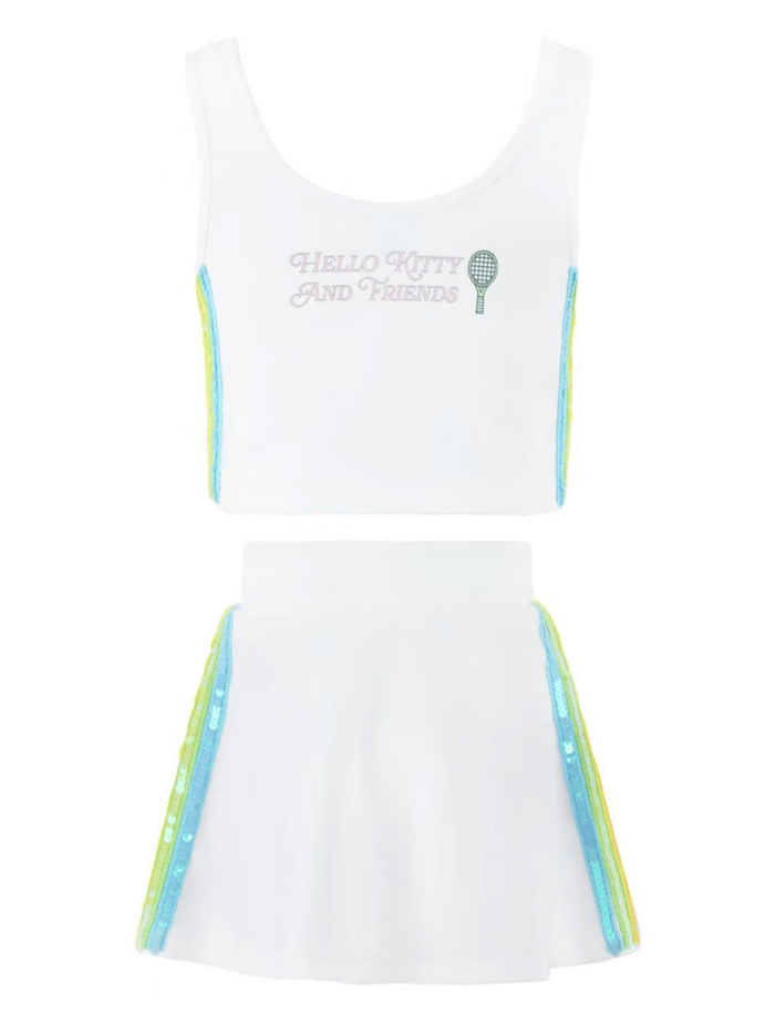 Lola + The Boys Sets Hello Kitty® and Friends Sequin Stripe Tennis Set