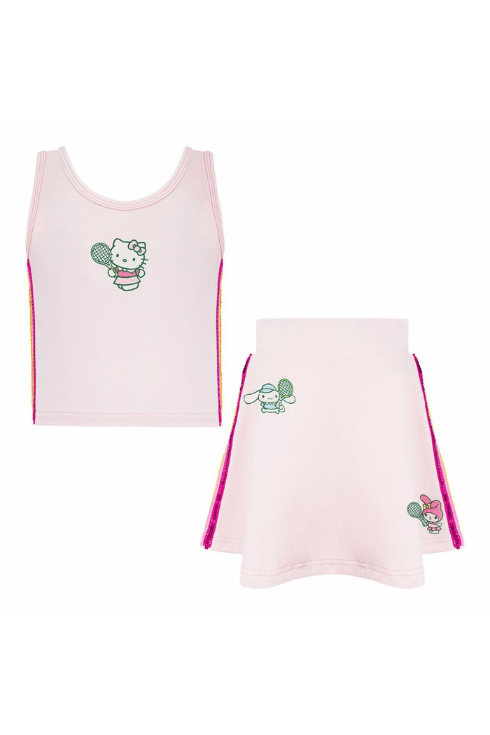 Lola + The Boys Sets Hello Kitty® and Friends Sequin Stripe Tennis Set