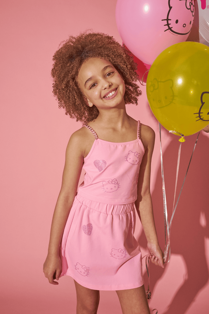 Lola + The Boys Sets Hello Kitty® Crystal Outline Summer Tank Set
