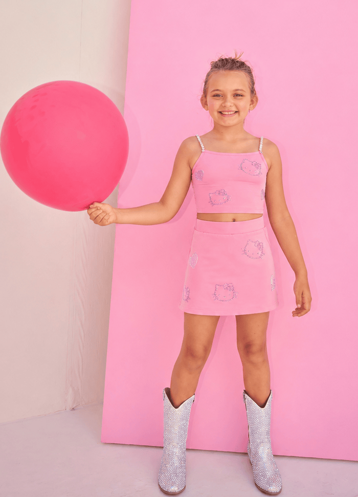Lola + The Boys Sets Hello Kitty® Crystal Outline Summer Tank Set