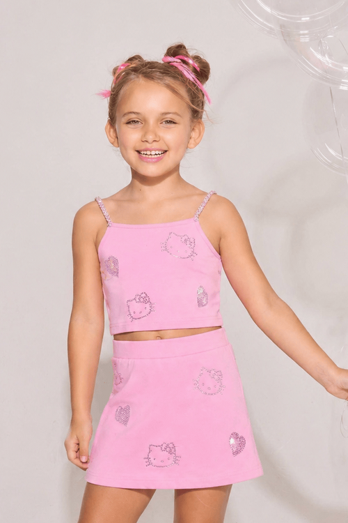 Lola + The Boys Sets 2 Hello Kitty® Crystal Outline Summer Tank Set