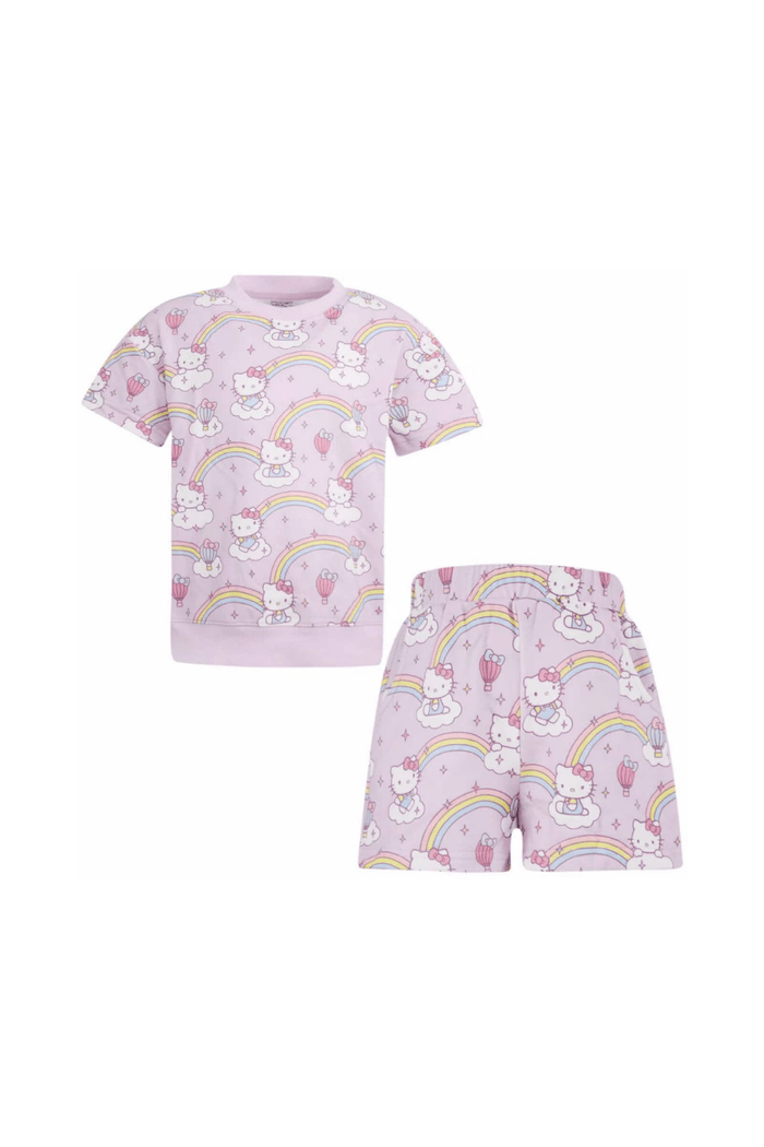Lola + The Boys Sets 2 Hello Kitty® Lavender Rainbow Dreams Short Set