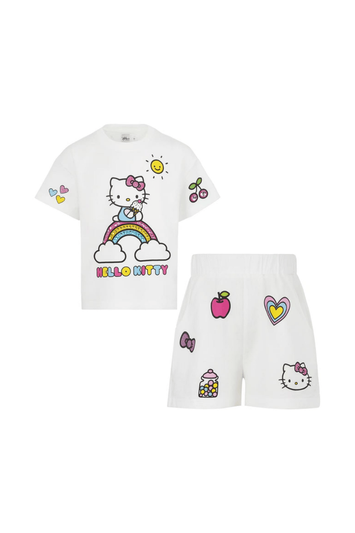 Lola + The Boys Sets Hello Kitty® Rainbow Doodle Short Set