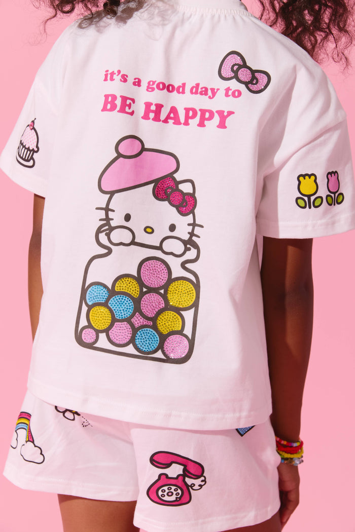 Lola + The Boys Sets Hello Kitty® Rainbow Doodle Short Set