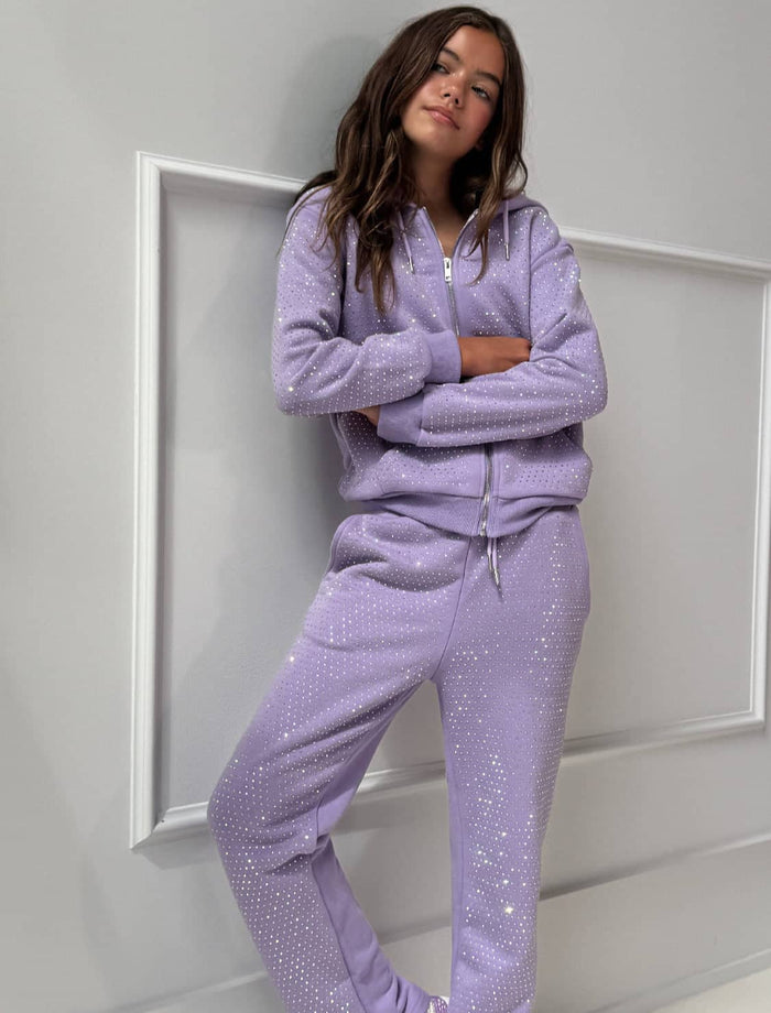 Lola + The Boys Sets Lavender Crystal Hoodie Set – Teen/Women