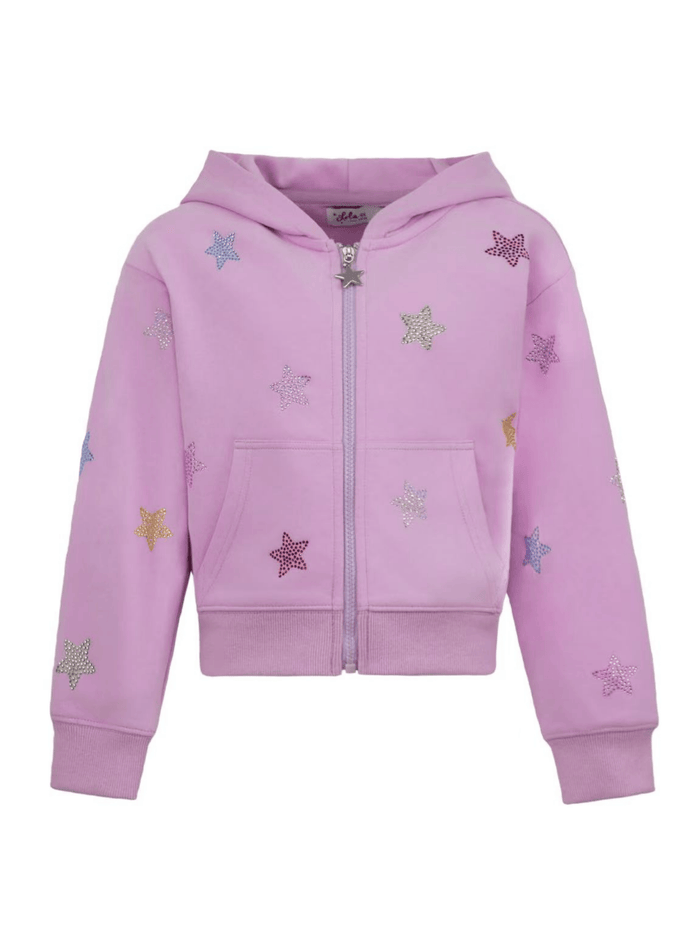 Lola + The Boys Sets Lavender Crystal Stars Short Set