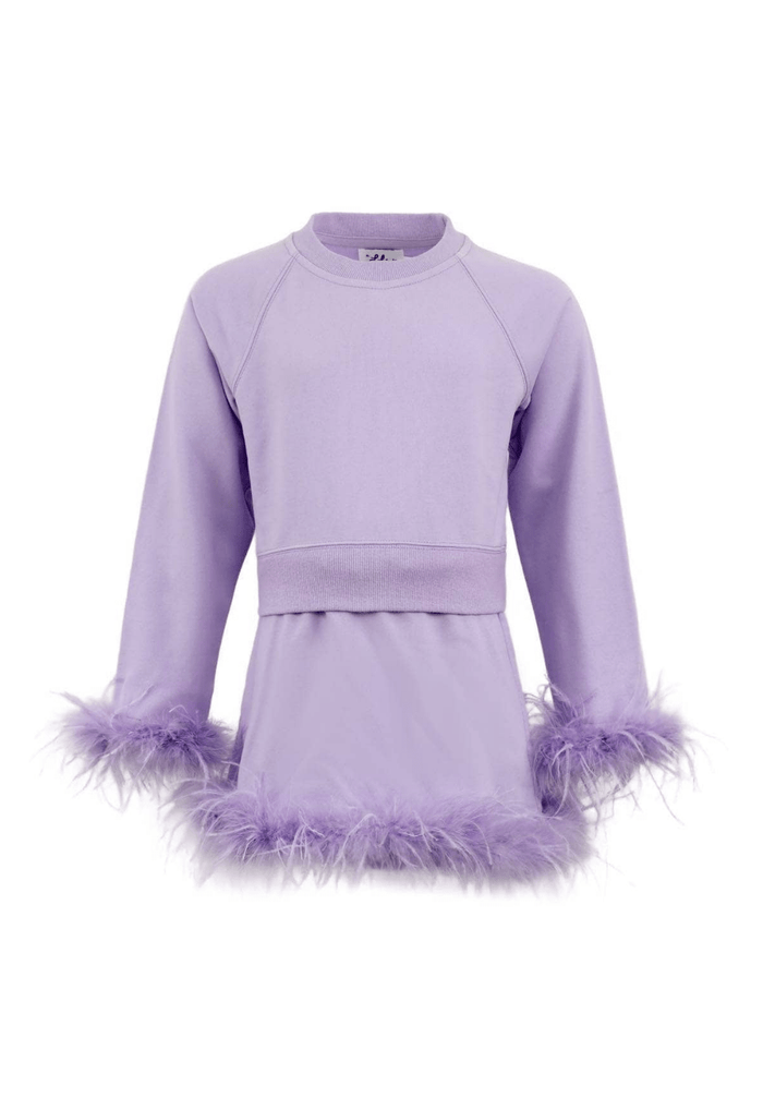 Lola + The Boys Sets Lavender Feather Suit