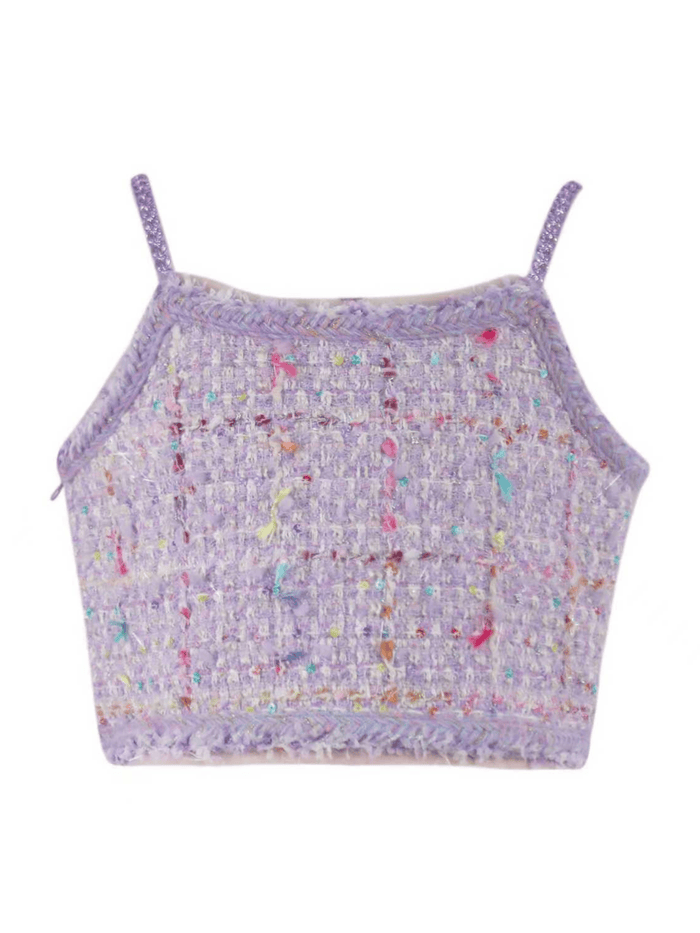 Lola + The Boys Sets Lavender Rainbow Sprinkle 3 Piece Short Set