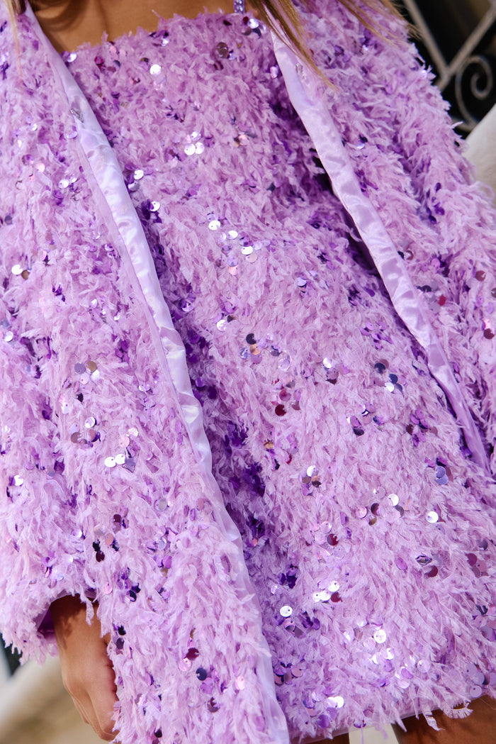 Lola + The Boys Sets Lavender Sequin Set