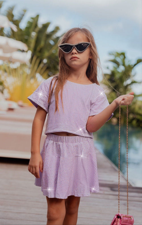 Lola + The Boys Sets Lavender Taylor Crystal Set