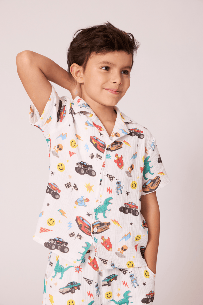 Lola + The Boys Sets Monster Truck Mania Beach Set