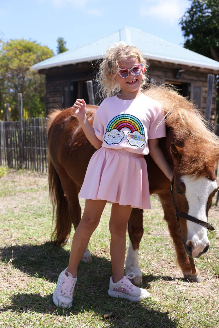 Lola + The Boys Sets 2 / Pink Over The Rainbow Dreams Skort Set