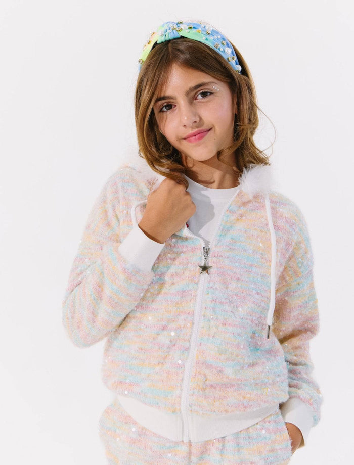 Lola + The Boys Sets Pastel Rainbow Knit Shimmer Set