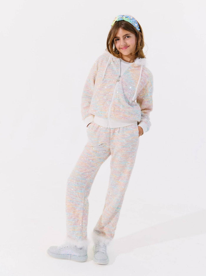 Lola + The Boys Sets Pastel Rainbow Knit Shimmer Set