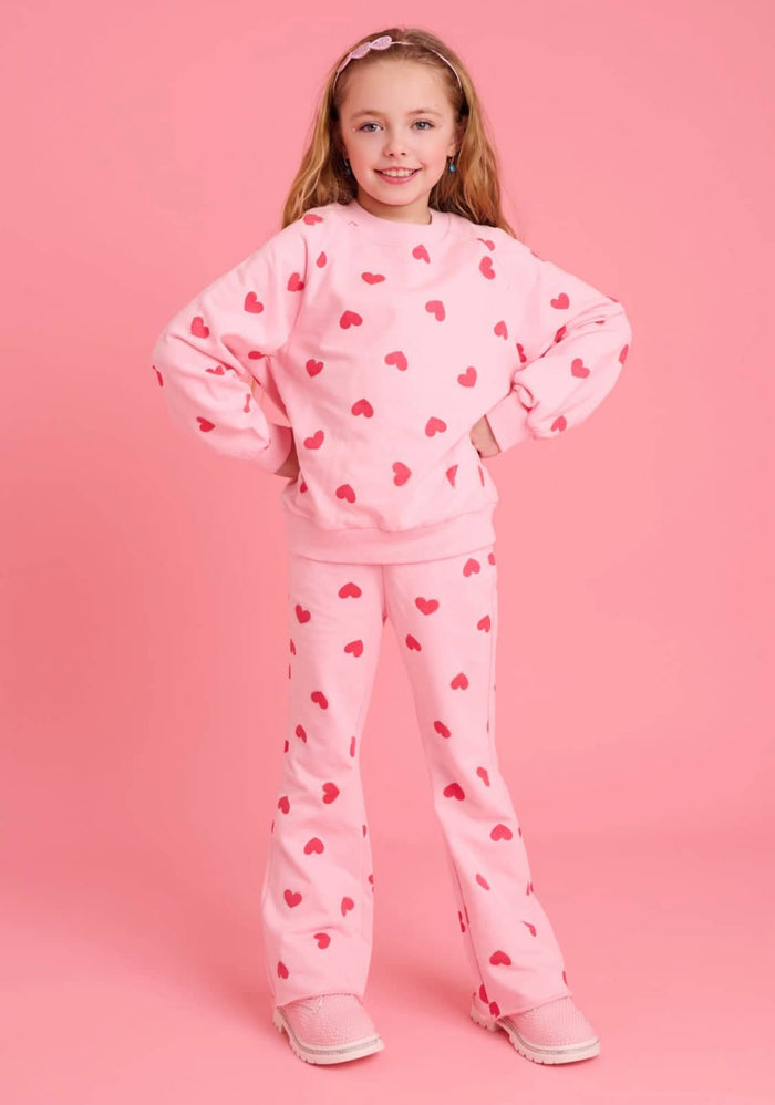 Lola + The Boys Sets Pink Sparkle Sweetheart Lounge Set