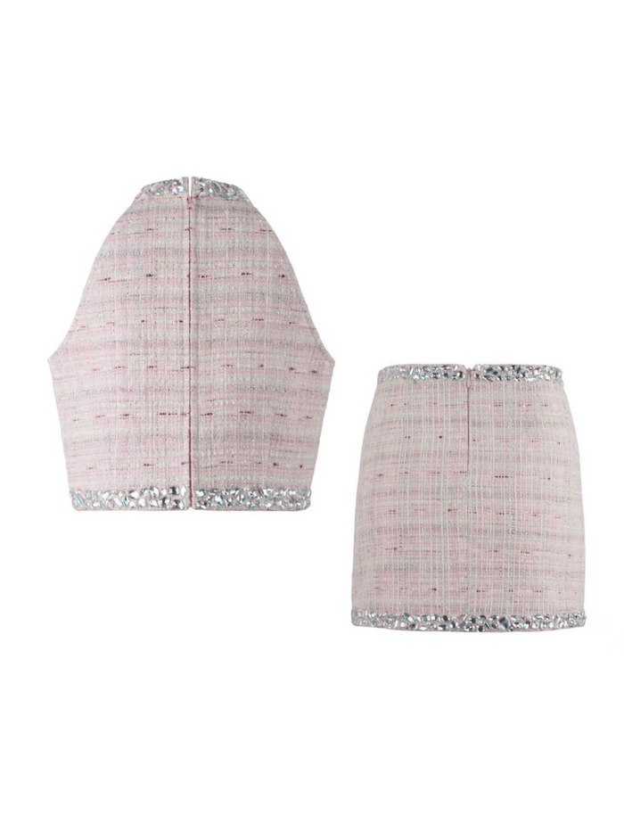 Lola + The Boys Sets Pink Sugar Tweed Set