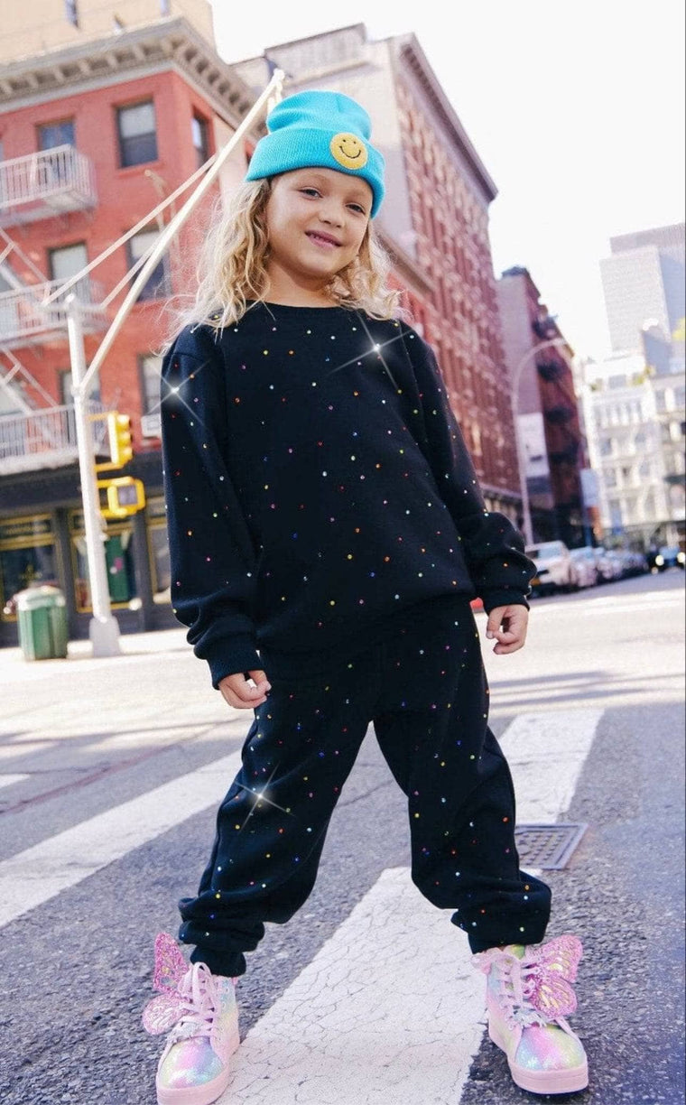 Rainbow Star Sequin Bomber