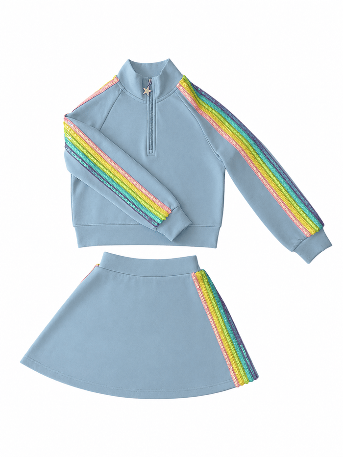Lola + The Boys Sets Rainbow Stripe Tennis Set