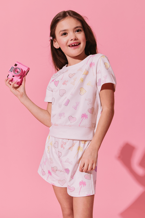 Lola + The Boys Sets 4 Rainbow Vibes Barbie™ Short Set