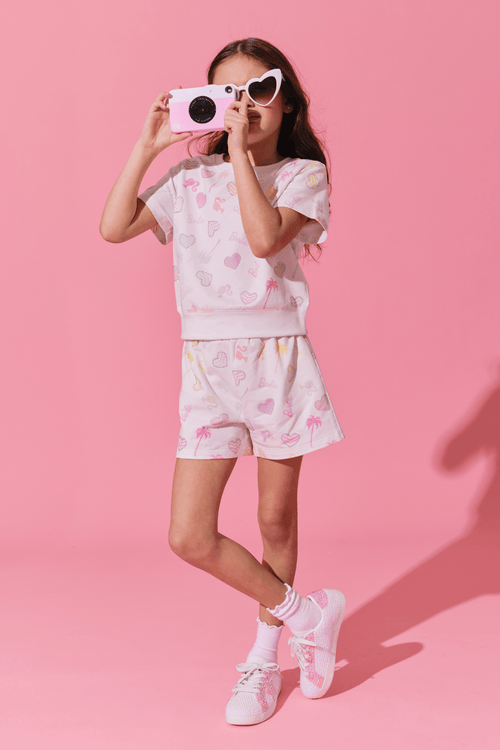 Lola + The Boys Sets Rainbow Vibes Barbie™ Short Set