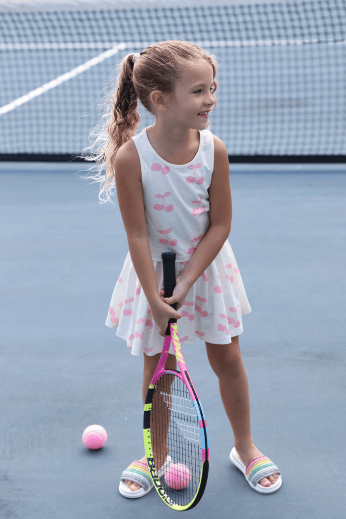 Lola + The Boys Sets Shimmer Cherry Athletic Set