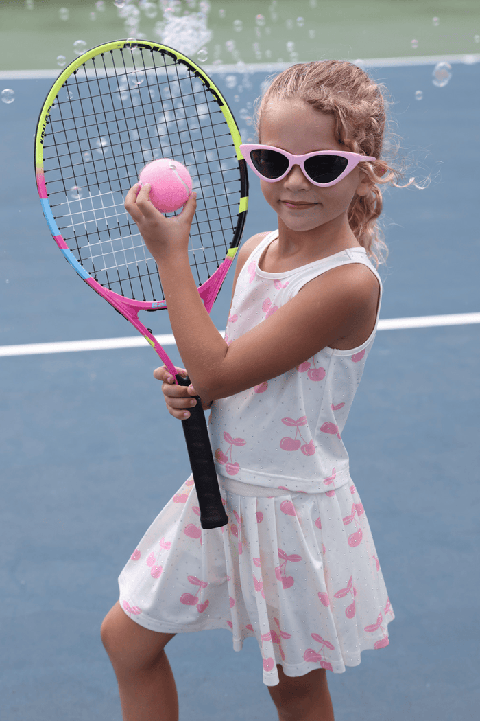 Lola + The Boys Sets 2 Shimmer Cherry Athletic Set