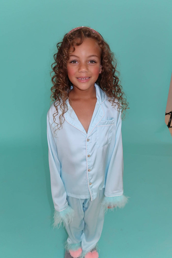 Lola + The Boys Sets Sky Feather Silk Set