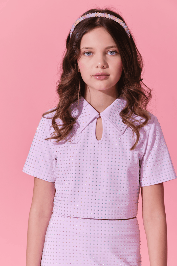 Lola + The Boys Sets Sparkle Preppy Polo Set
