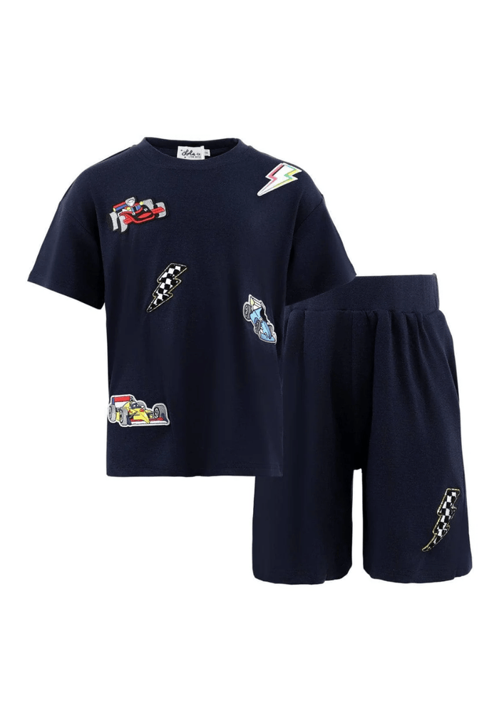 Lola + The Boys Sets Sports Cars Boys Short Set