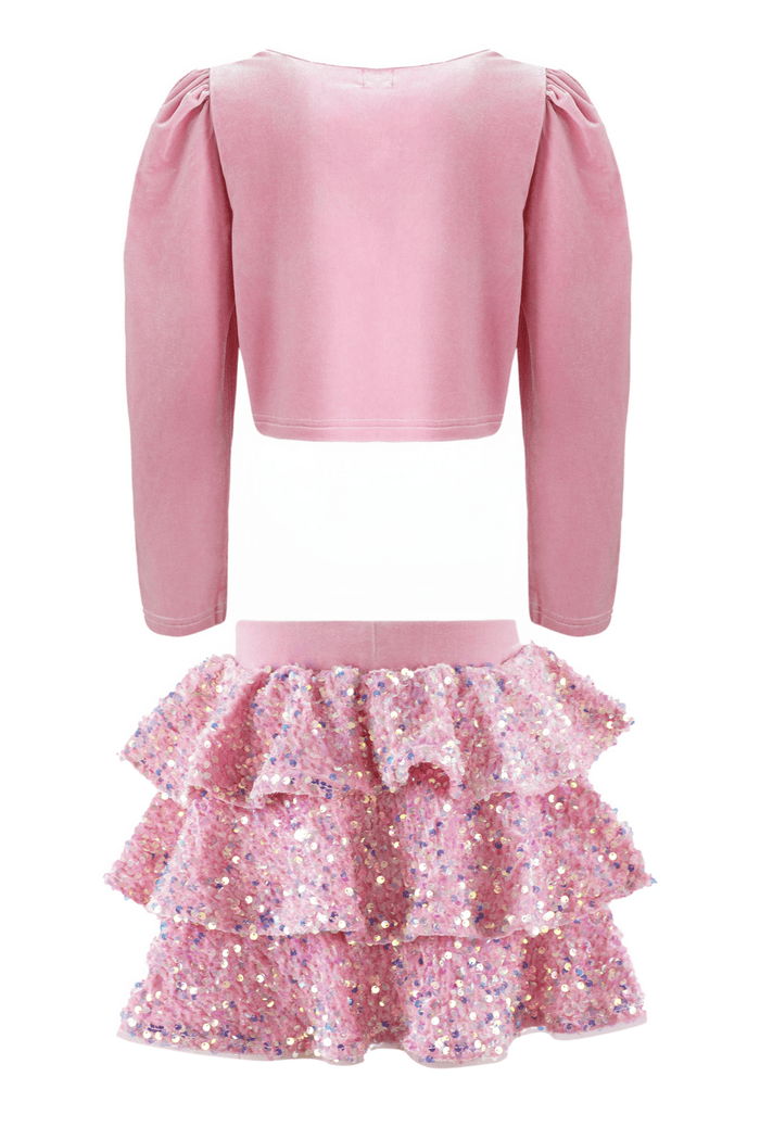 Lola + The Boys Sets 2 / Pink Stardust Velvet Party Set