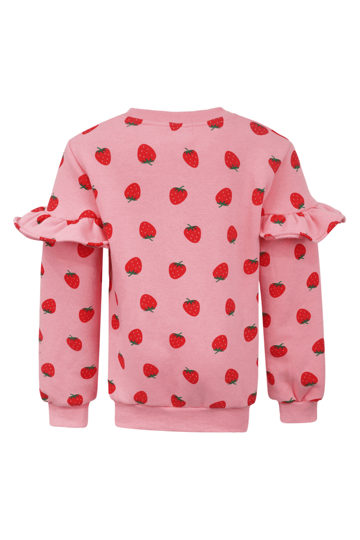 exclude-fall Sets Strawberry Ruffle Joggers Set