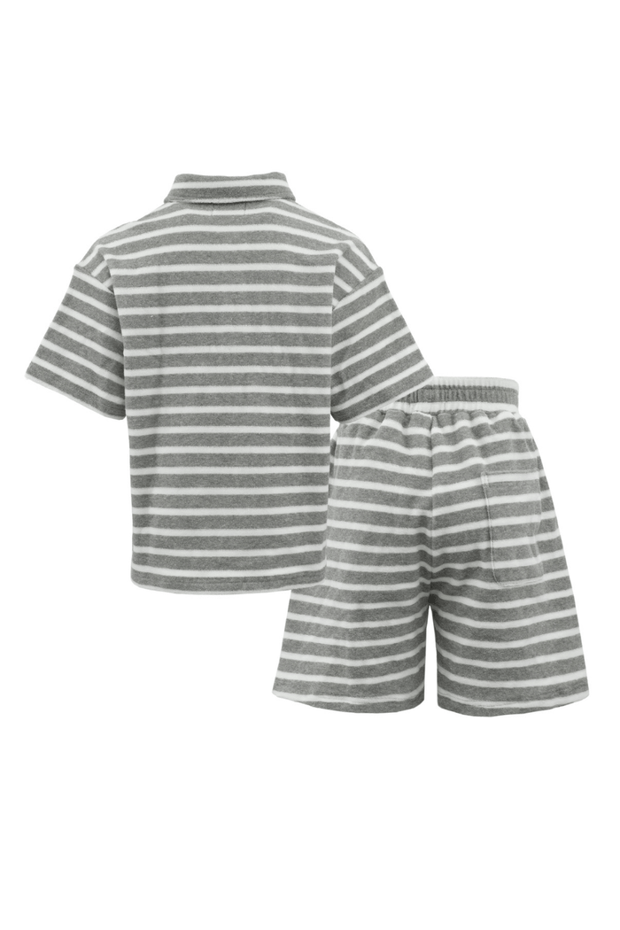 Lola + The Boys Sets Striped Terry Cloth Set