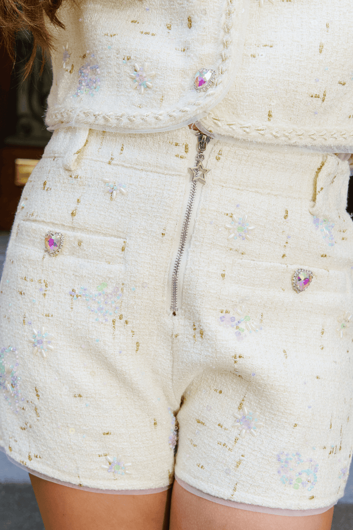 Lola + The Boys Sets Sweet Butterfly Tweed Short Set