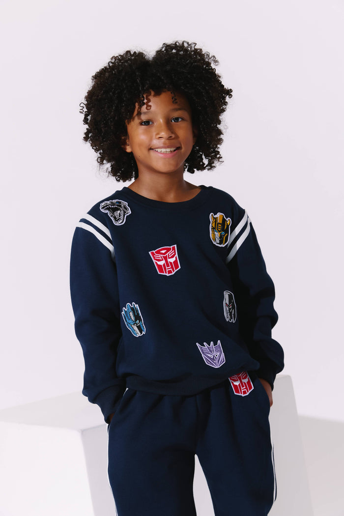 Lola + The Boys Sets 2 Transformers® Varsity Patch Jogger Set