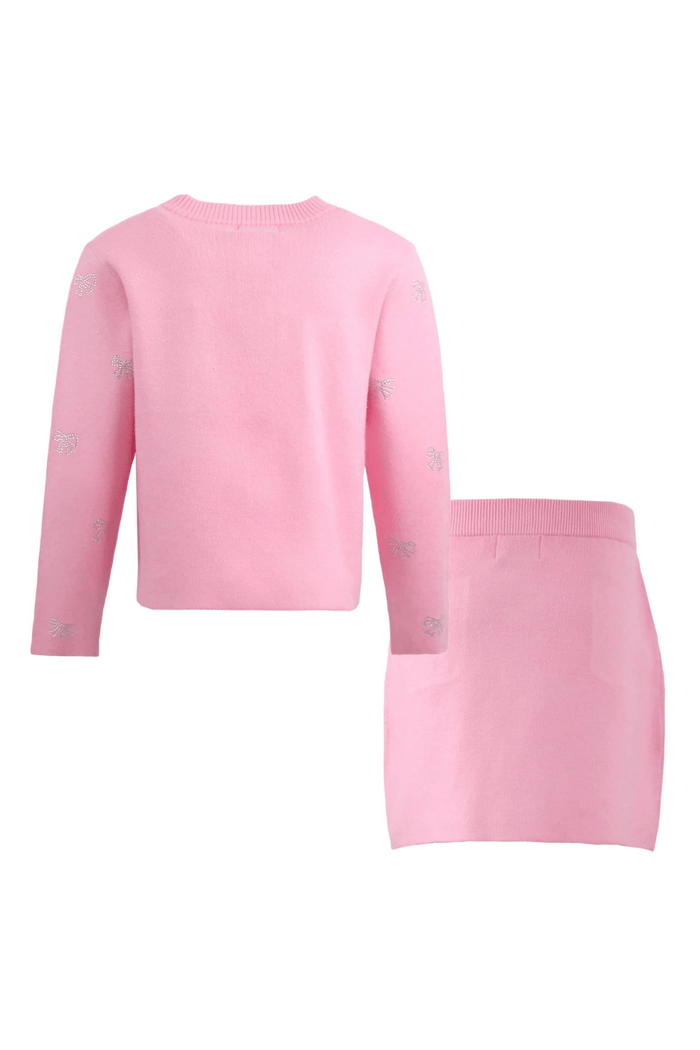 Lola + The Boys Sets Twinkle Bow Knit Set