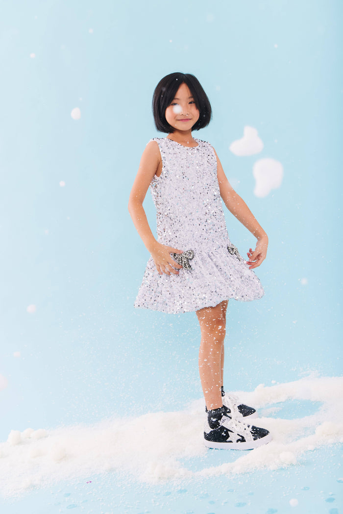 Shimmer Bow Party Dress Shimmer Bow Party Dress