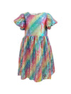 Lola + The Boys Shimmer Rainbow Sequin Dress